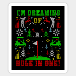 Golfing Golf Lover Ugly Christmas Sweater Party Shirts Magnet